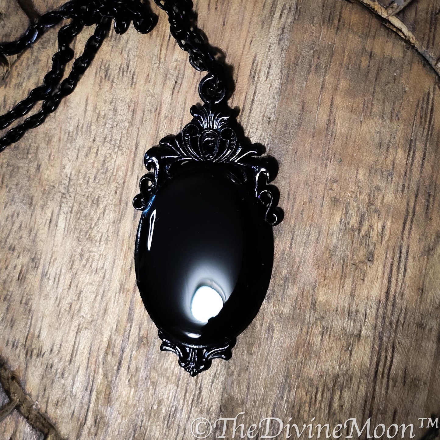 Antique Vintage Scrying Mirror Necklace - Fortune Telling - Psychic - Divination - Scrying Tool - Gift - Witchy Gift - Vintage Gift - Divine