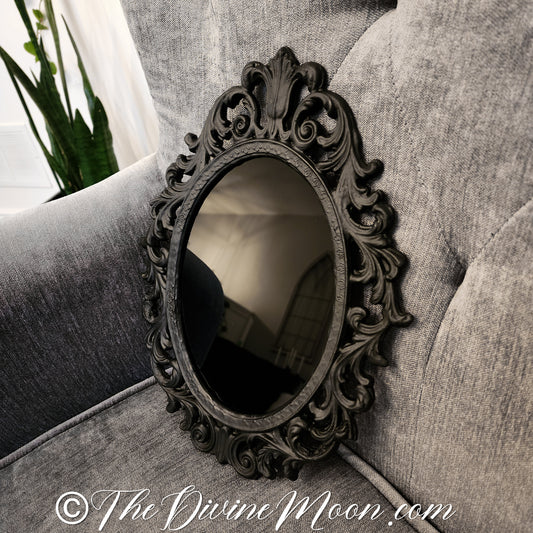 Large Vintage Style Scrying Mirror - V5