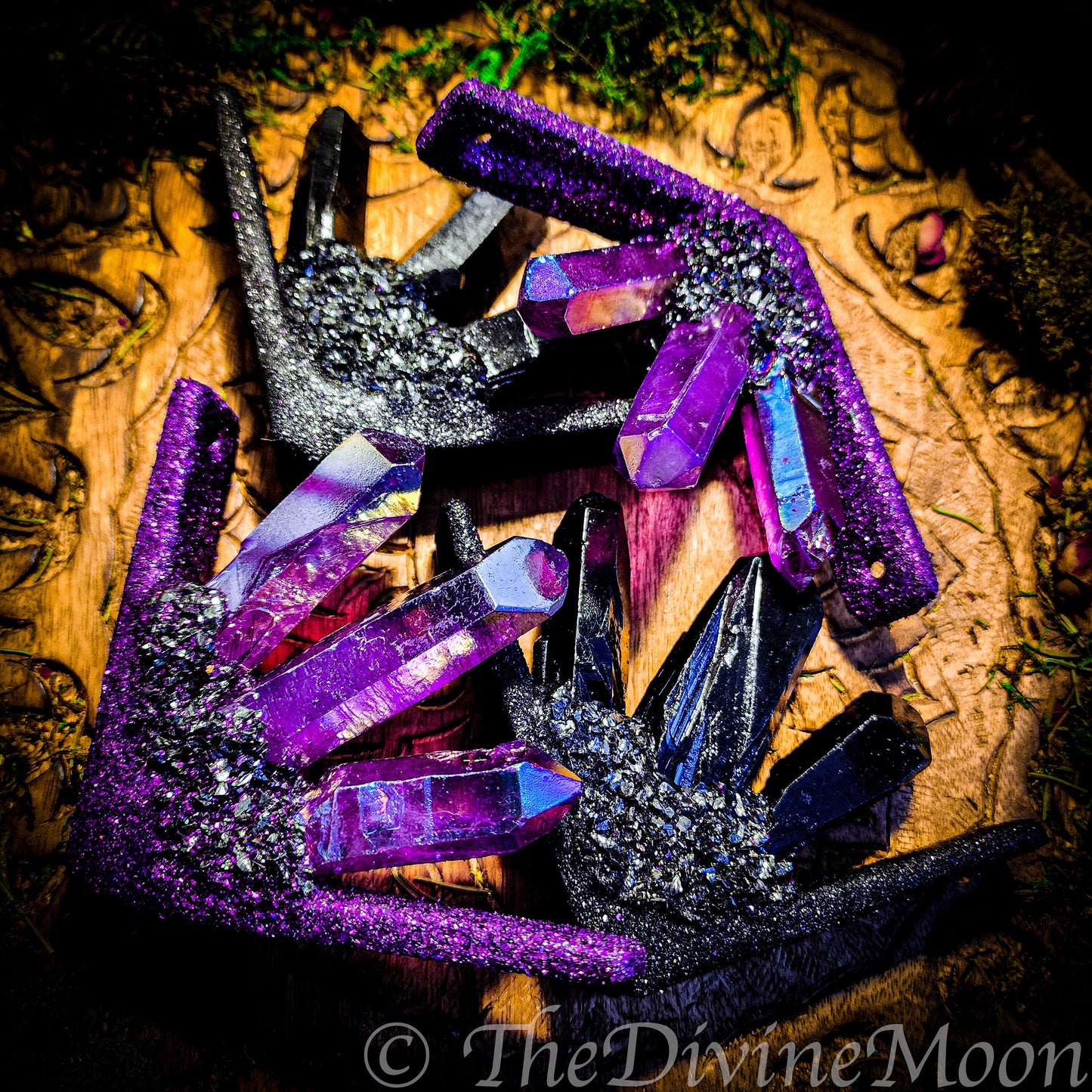 Obsidian Crystal Cluster for Corner way, Crystal Corner, Doorway Corner Decor, Window Decor, Unique, Gifts one of a kind, Crystal Decor,