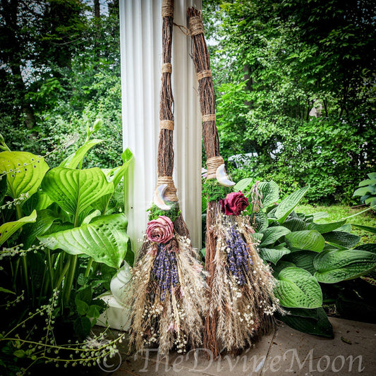 Life Size Crystal Altar Witch Broom / Besom, Protection, Warding, Altar Protection, Aura Quartz Druzy, Jump the Broom, New Life