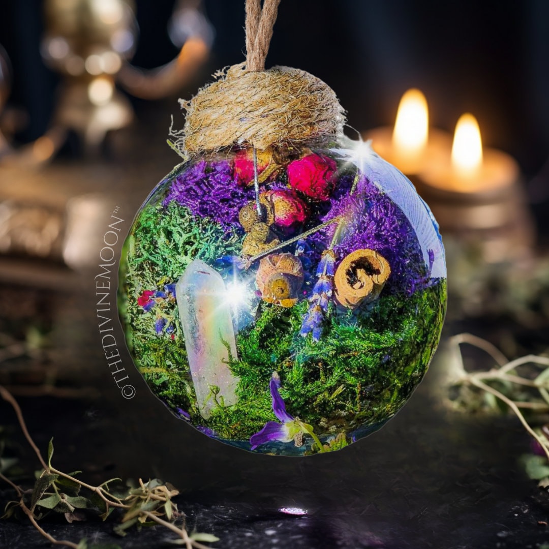 Crystal Witch Ball Aura Quartz- Witch ball - Home Blessing Ball - Home Protection Ball - Protection From Evil & Negativity - Warding - Spell Ball