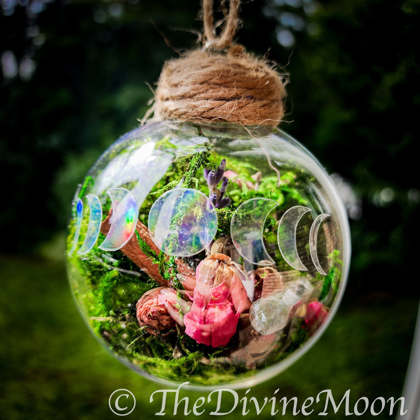 Moon Phase Crystal Witch Ball - Witch ball - Home Blessing Ball - Home Protection Ball - Protection From Evil & Negativity - Warding - Spell