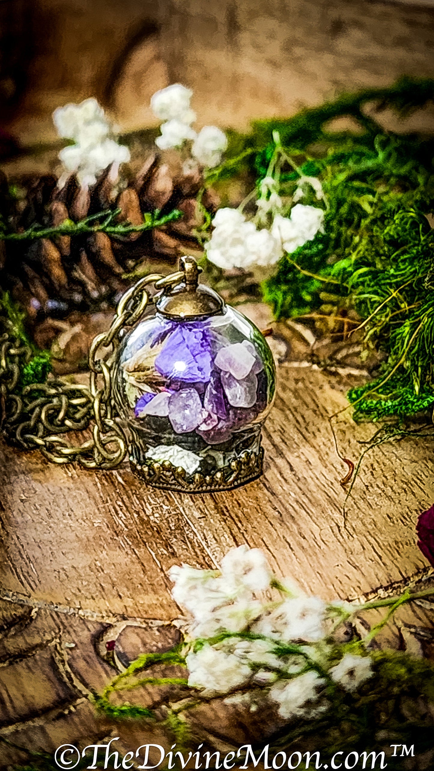 Witch Ball Necklace, Witchball, Love Blessing Ball, Self Protection Ball, Protection from Evil & Negativity, Warding, Spell Ball, Pendant