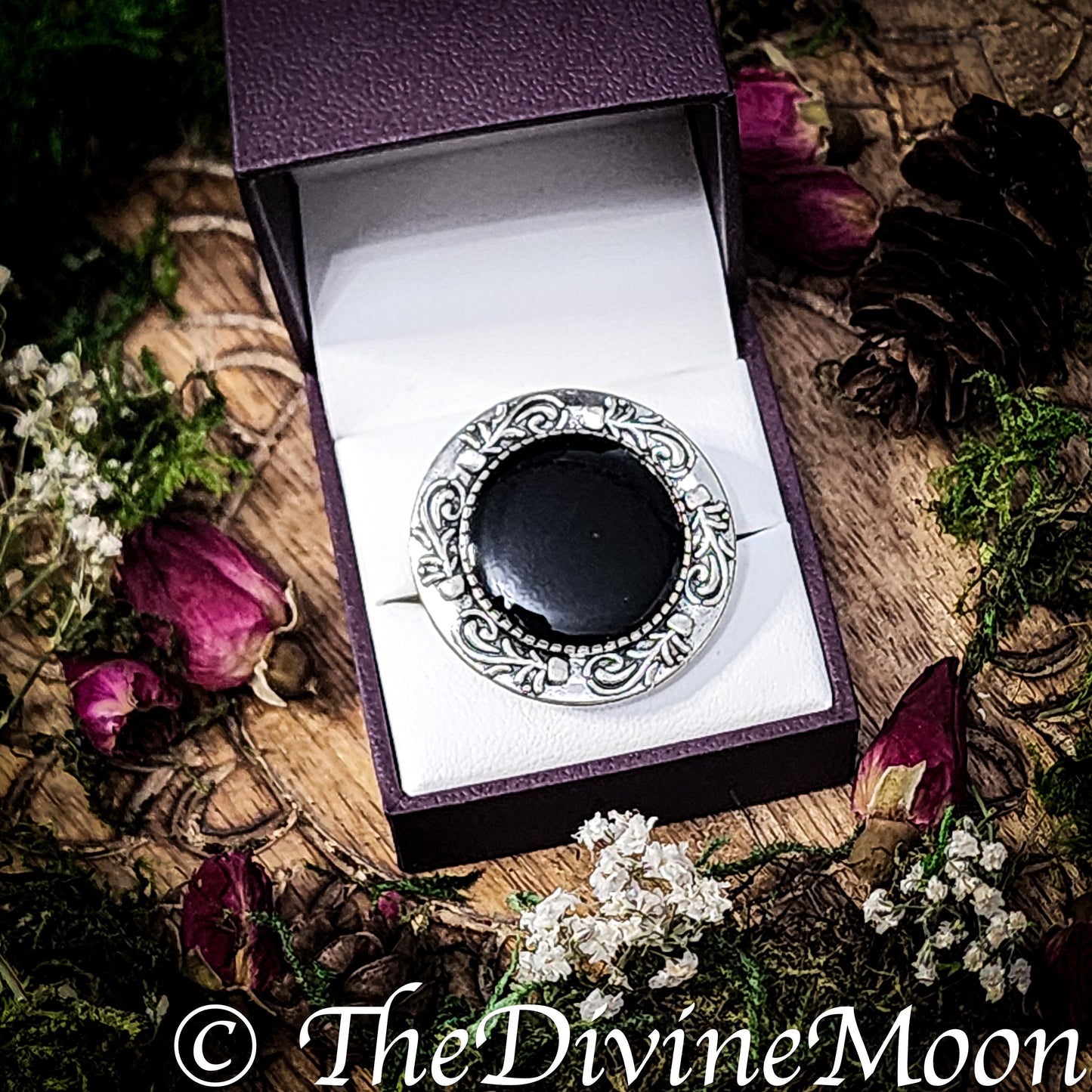 Antique Vintage Scrying Mirror Rings - Fortune Telling - Psychic - Divination - Scrying Tool - Gift - Witchy Gift - Vintage Gift - Divine