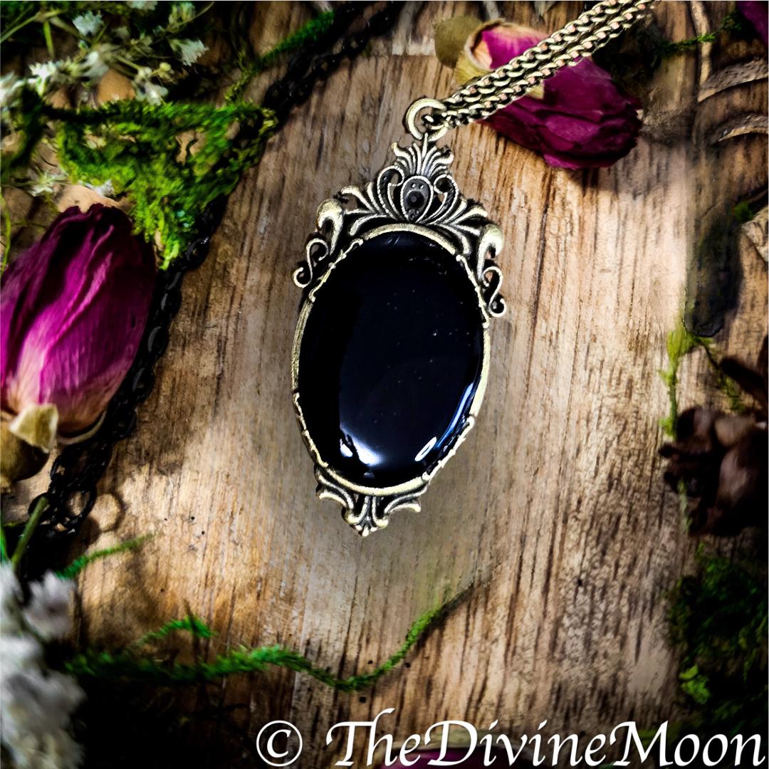 Antique Vintage Scrying Mirror Necklace - Fortune Telling - Psychic - Divination - Scrying Tool - Gift - Witchy Gift - Vintage Gift - Divine