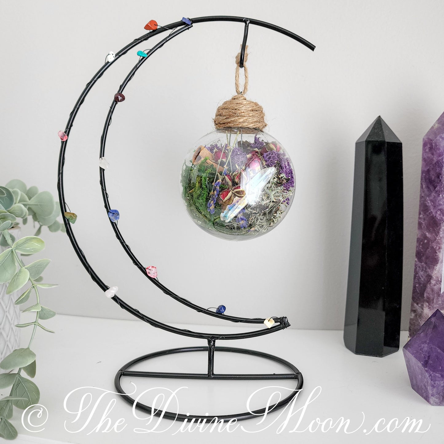 Crystal Witch Ball Aura Quartz- Witch ball - Home Blessing Ball - Home Protection Ball - Protection From Evil & Negativity - Warding - Spell Ball