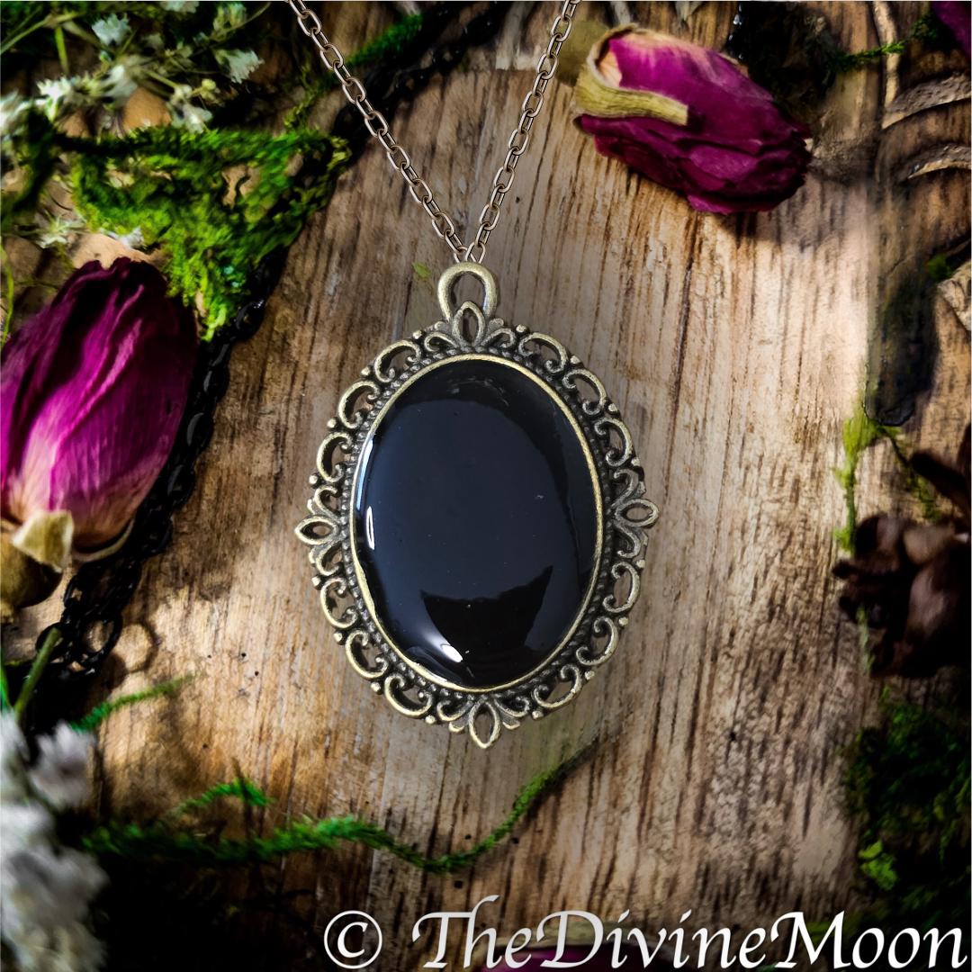 NEW Brass Antique Vintage Scrying Mirror Necklace - Fortune Telling - Psychic - Divination - Scrying Tool - Witchy Gift - Vintage Gift