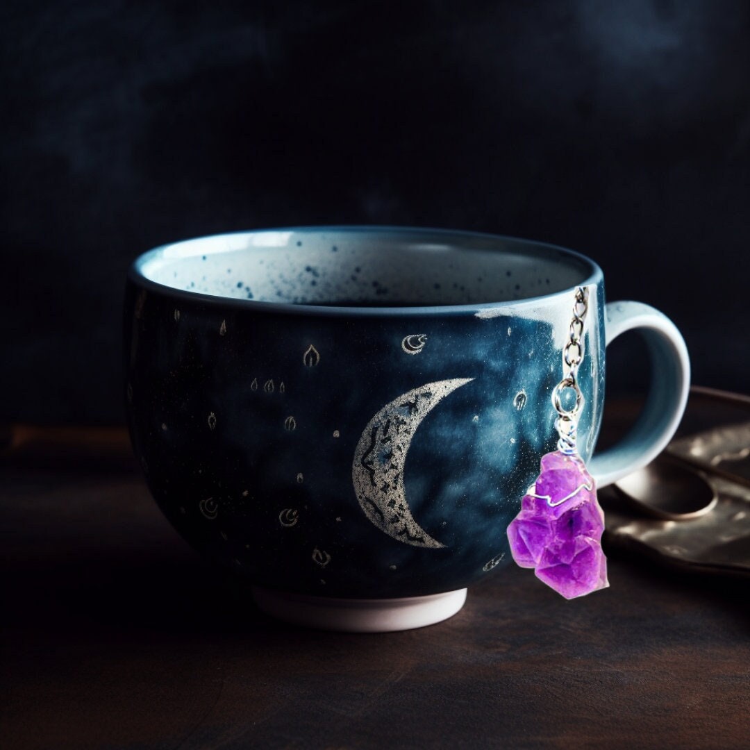 Amethyst Crystal Tea Infuser - Loose Leaf Tea Steeper Tea Strainer -Raw Crystal Tea Ball - Raw stone tea steeper - Gemstone Tea Infuser