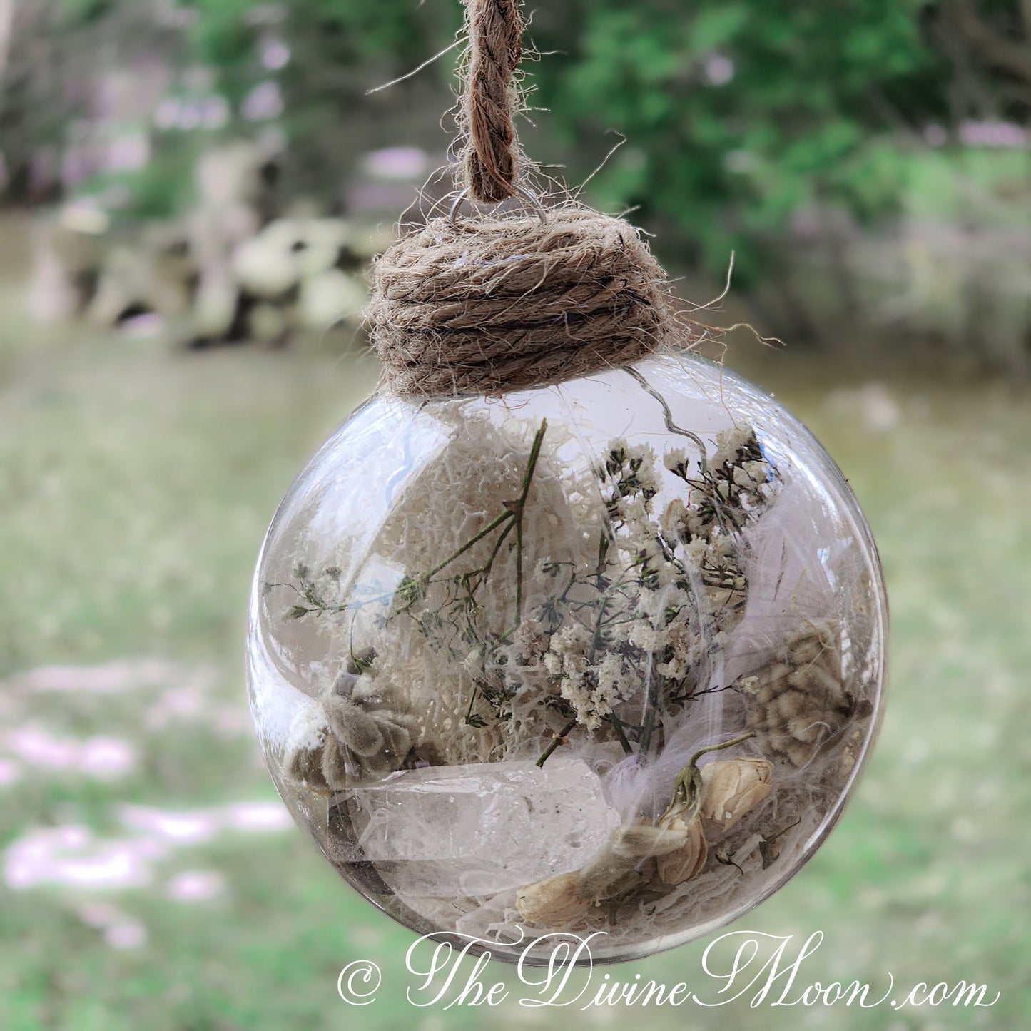 Boho Witch Ball Angelic Blessings - Witch Decor - Home Blessing - Angelic Blessings - Enhances Love & Light - Purity - Spell Ball