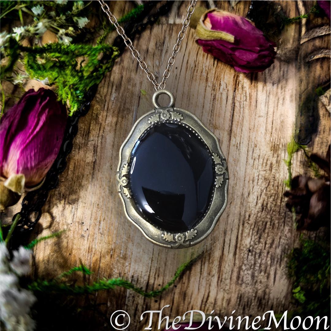 NEW Brass Antique Vintage Scrying Mirror Necklace - Fortune Telling - Psychic - Divination - Scrying Tool - Witchy Gift - Vintage Gift