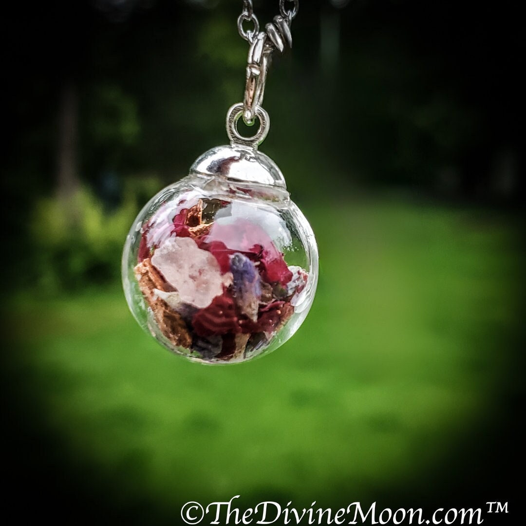 Witch Ball Necklace- Witch ball - Home Blessing Ball - Home Protection Ball - Protection of Evil & Negativity - Warding - Spell Ball, Silver
