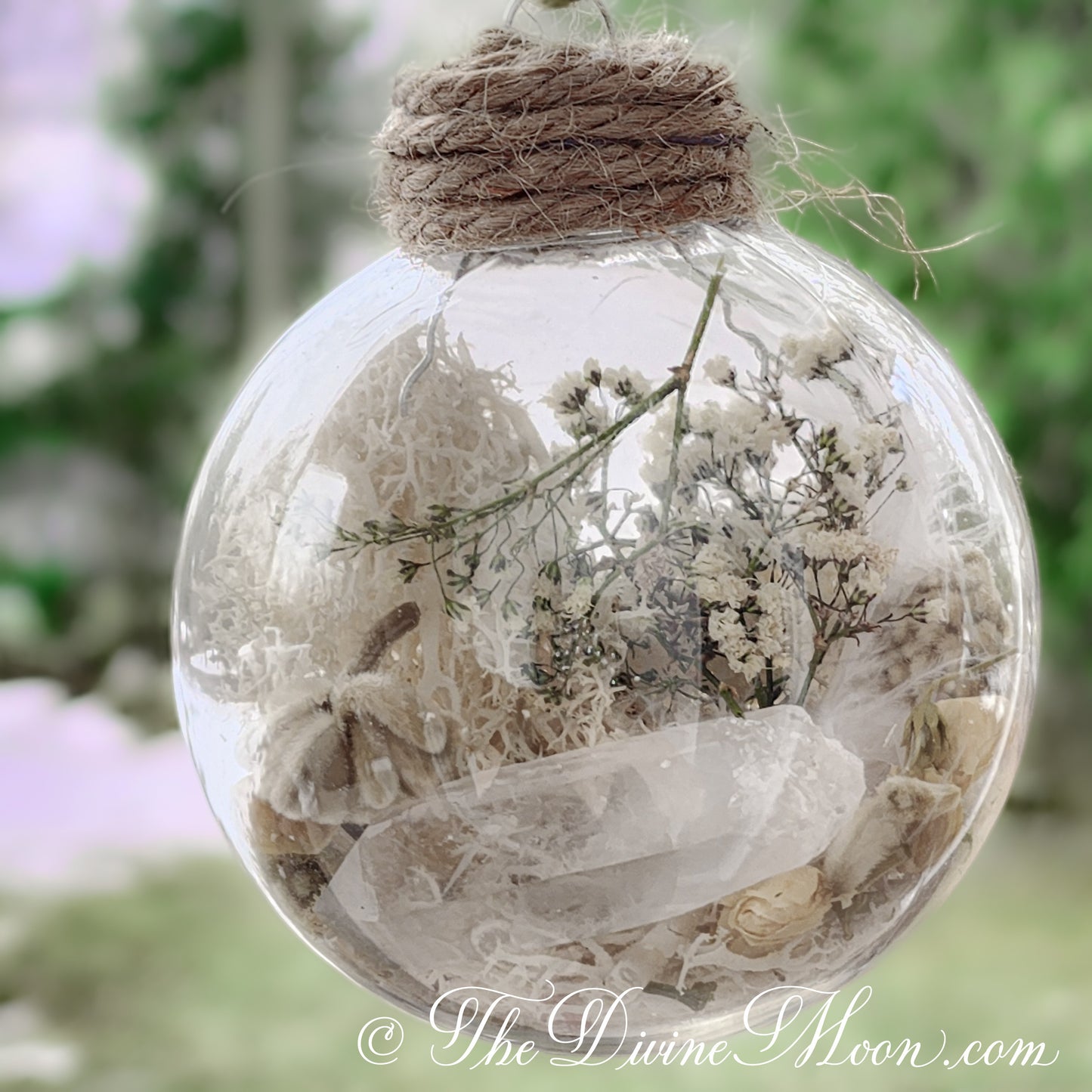 Boho Witch Ball Angelic Blessings - Witch Decor - Home Blessing - Angelic Blessings - Enhances Love & Light - Purity - Spell Ball