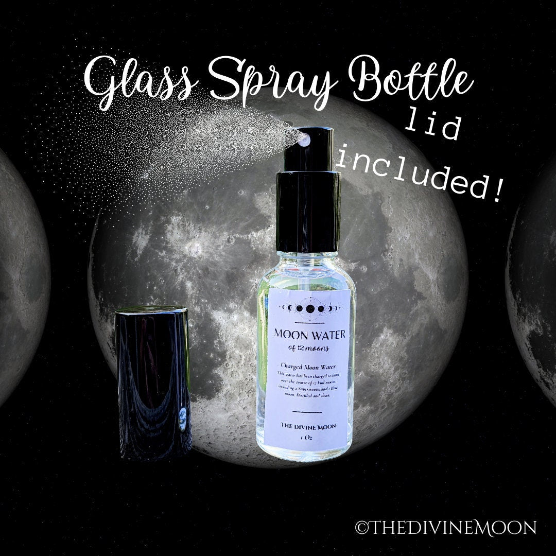 Full Moon Water Spray – Glass Bottle with Moon Phase Blend – Supermoon & Blue Moon Inspired - Ritual or Décor Mist – Celestial Gift