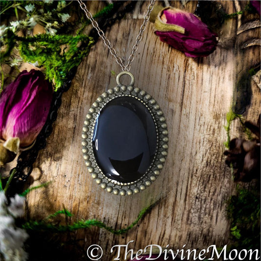 NEW Brass Antique Vintage Scrying Mirror Necklace - Fortune Telling - Psychic - Divination - Scrying Tool - Witchy Gift - Vintage Gift