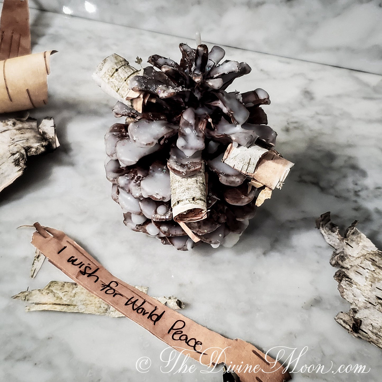 Wishing Cone - Wish Manifests - Warding Cone - Pinecone Ritual for Solstice - Solstice Wish - Burning Ritual