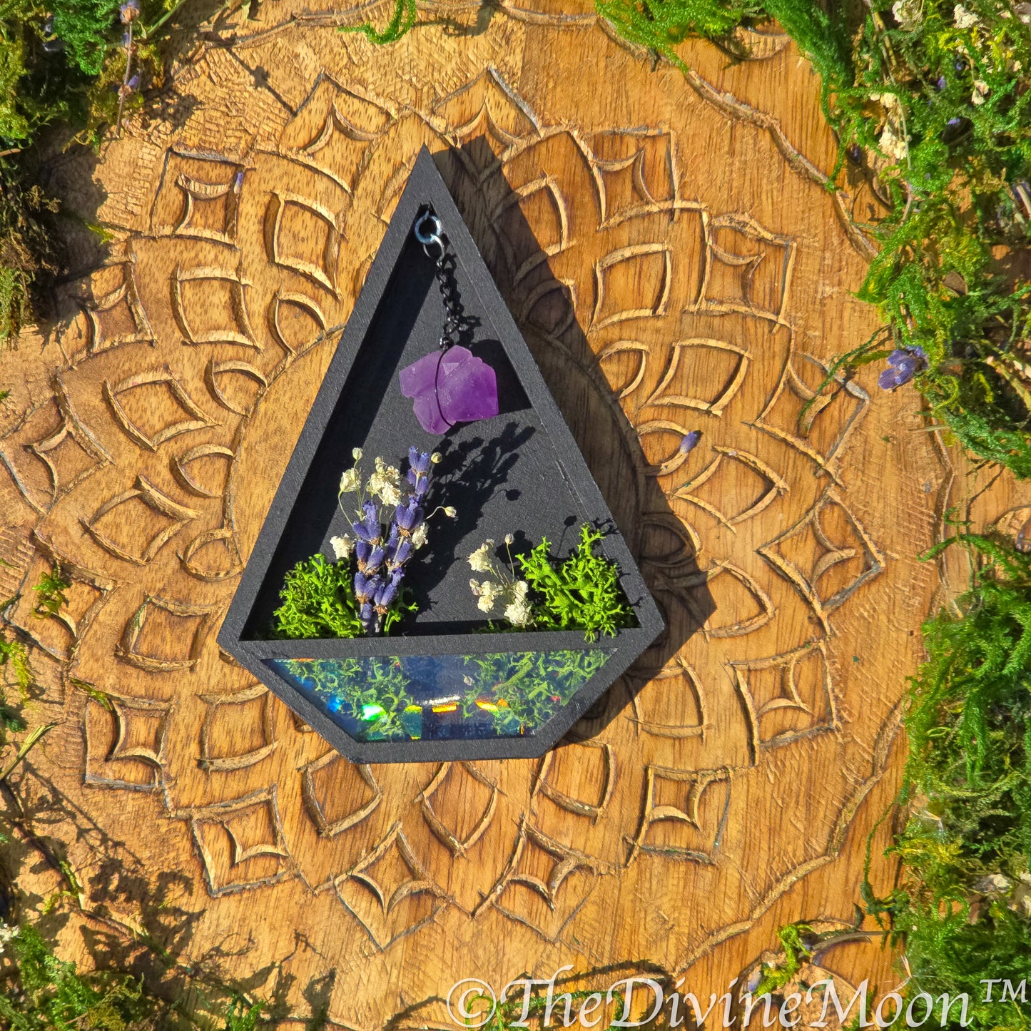 Amethyst Terrarium Witchy Magnet Ornament | Witchy Home Decor