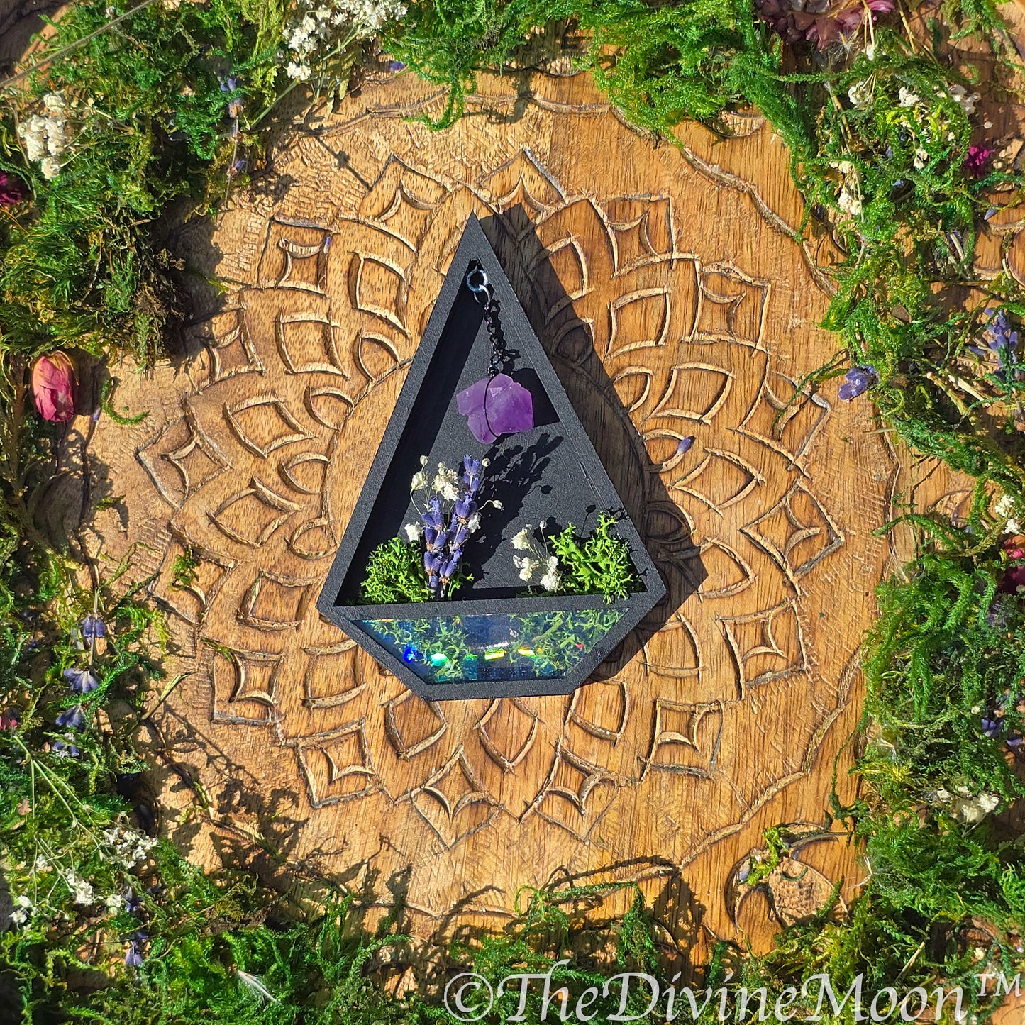 Amethyst Terrarium Witchy Magnet Ornament | Witchy Home Decor