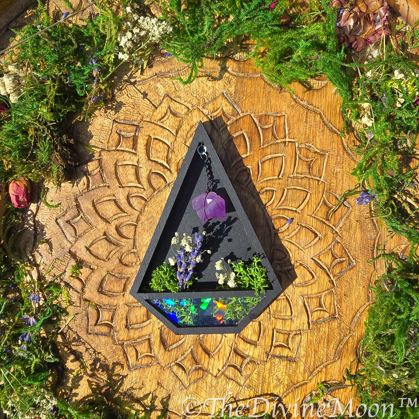 Amethyst Terrarium Witchy Magnet Ornament | Witchy Home Decor