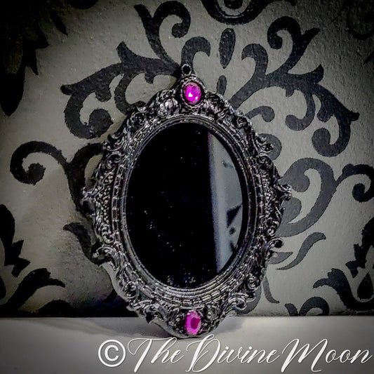 Antique Vintage Scrying Mirror - V2PNK