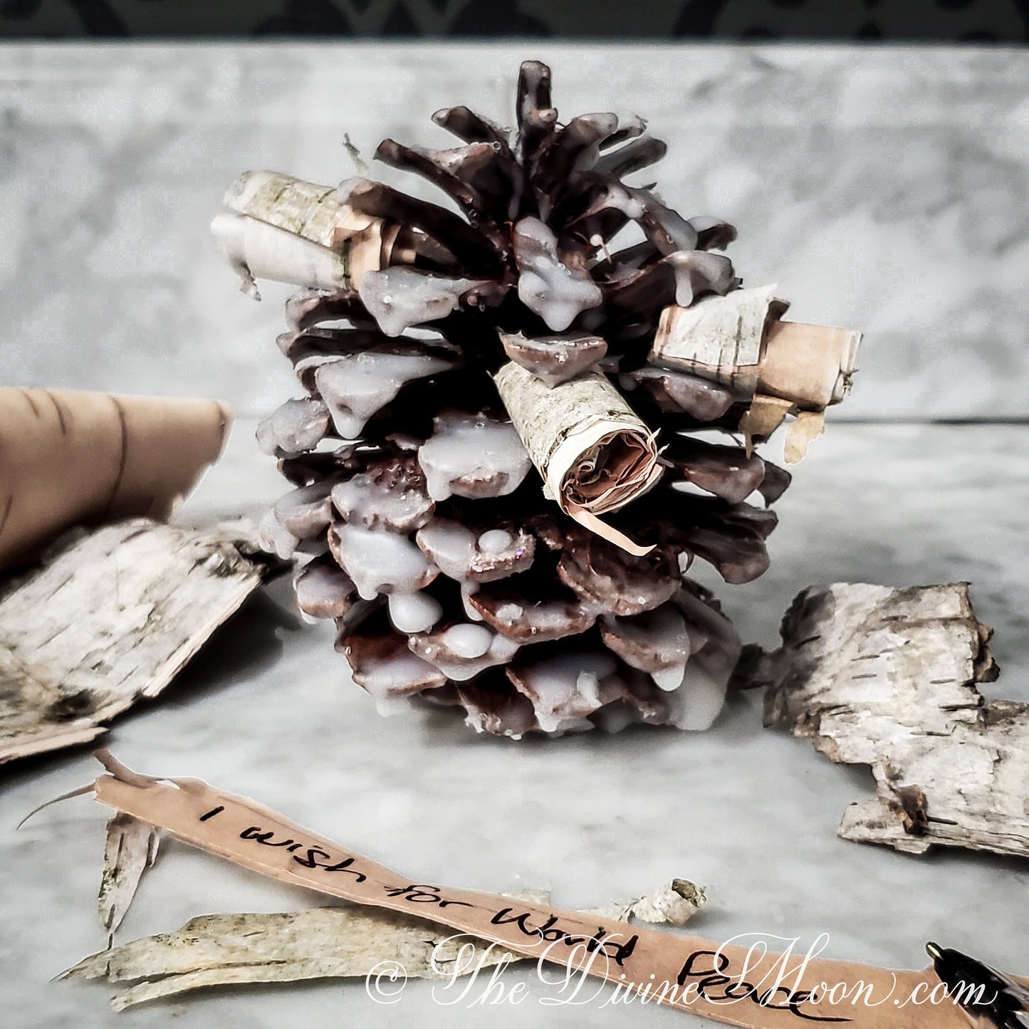 Wishing Cone - Wish Manifests - Warding Cone - Pinecone Ritual for Solstice - Solstice Wish - Burning Ritual