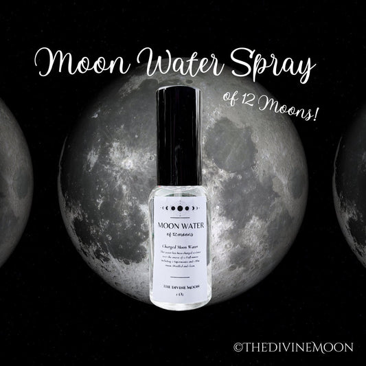 Full Moon Water Spray – Glass Bottle with Moon Phase Blend – Supermoon & Blue Moon Inspired - Ritual or Décor Mist – Celestial Gift