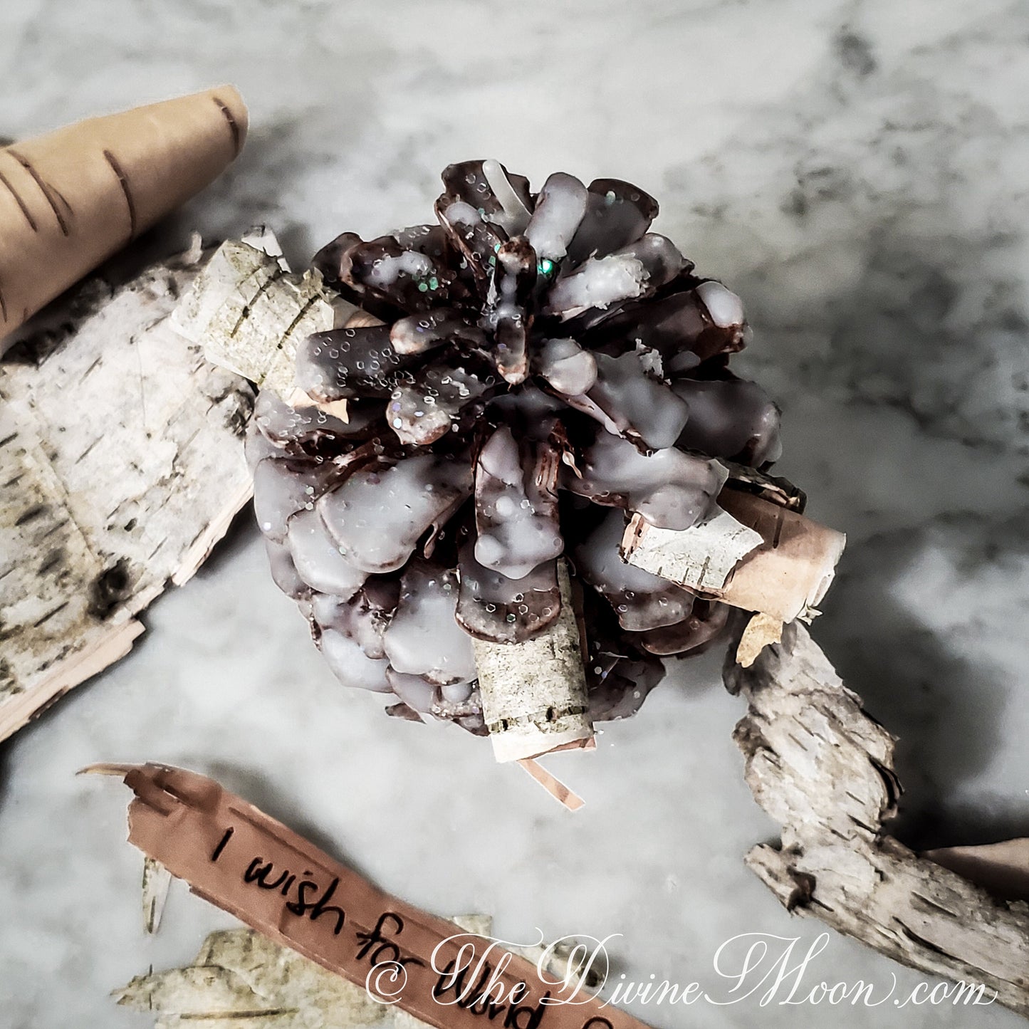 Wishing Cone - Wish Manifests - Warding Cone - Pinecone Ritual for Solstice - Solstice Wish - Burning Ritual