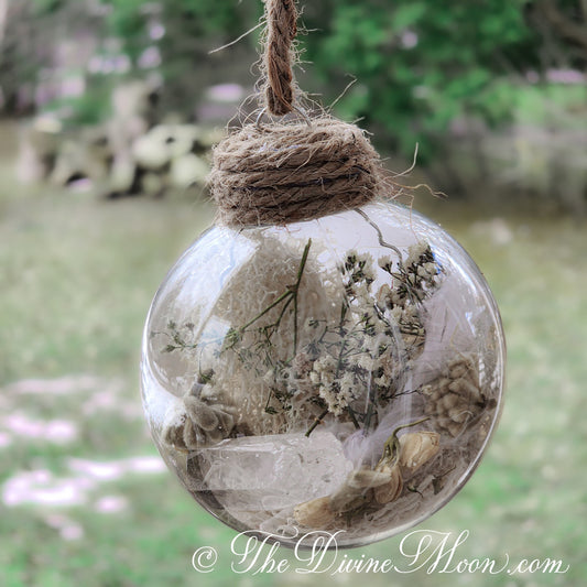 Boho Witch Ball Angelic Blessings - Witch Decor - Home Blessing - Angelic Blessings - Enhances Love & Light - Purity - Spell Ball