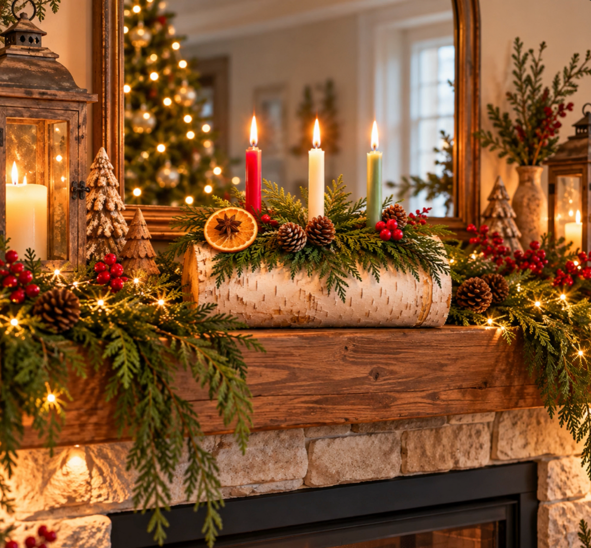 Yule Log Real Birch- Yule Holiday - Home Blessing Log
