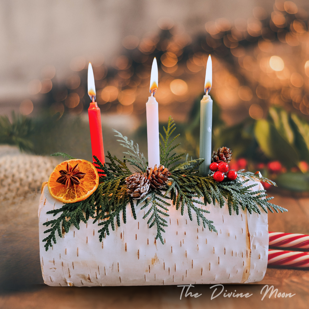 Yule Log Real Birch- Yule Holiday - Home Blessing Log
