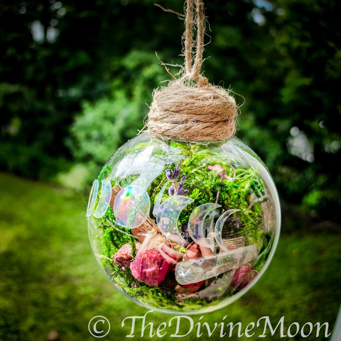 Moon Phase Crystal Witch Ball - Witch ball - Home Blessing Ball - Home Protection Ball - Protection From Evil & Negativity - Warding - Spell