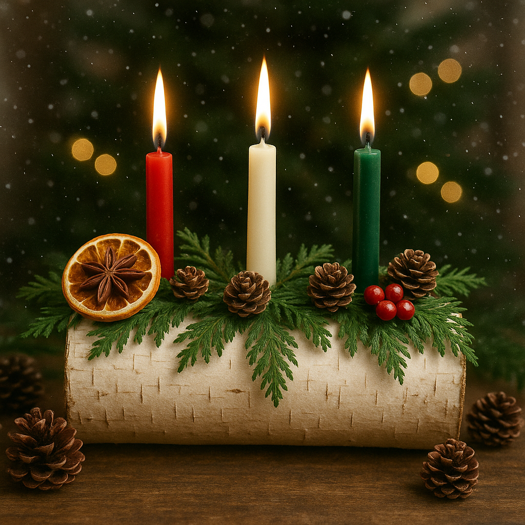 Yule Log Real Birch- Yule Holiday - Home Blessing Log