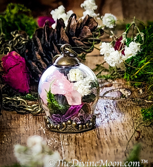 Witch Ball Necklace, Witchball, Clear Negative Energy, Embrace Your Power, Banish Bad Influences, Warding, Spell Ball, Pendant, Self Love