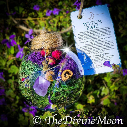 Amethyst Witch Ball - Witches ball - Home Blessing Ball - Home Protection Ball - Protection From Evil & Negativity - Warding - Spell Ball -
