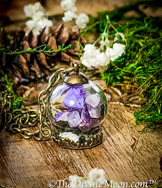 Witch Ball Necklace, Witchball, Love Blessing Ball, Self Protection Ball, Protection from Evil & Negativity, Warding, Spell Ball, Pendant