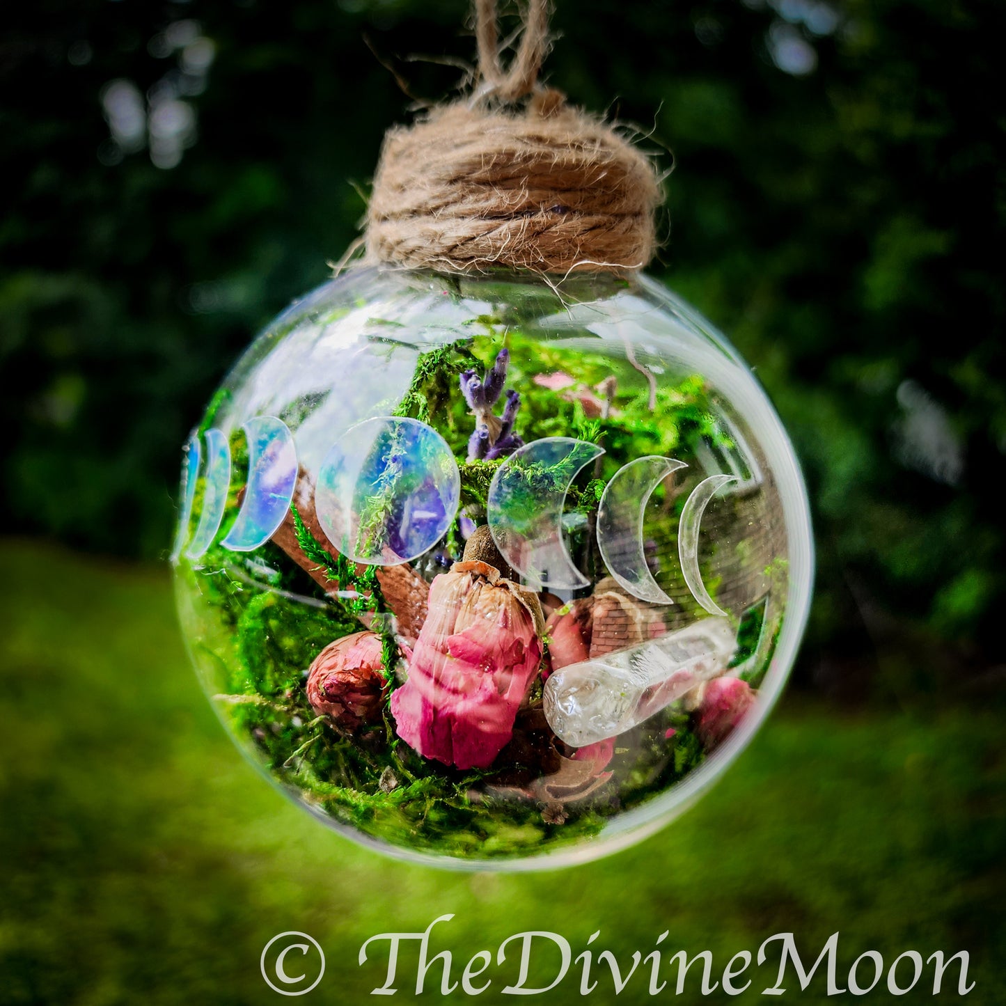 Moon Phase Crystal Witch Ball - Witch ball - Home Blessing Ball - Home Protection Ball - Protection From Evil & Negativity - Warding - Spell