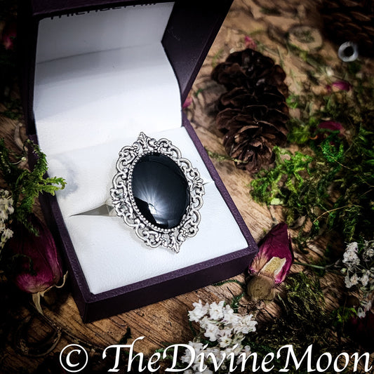 Antique Vintage Scrying Mirror Rings - Fortune Telling - Psychic - Divination - Scrying Tool - Gift - Witchy Gift - Vintage Gift - Divine