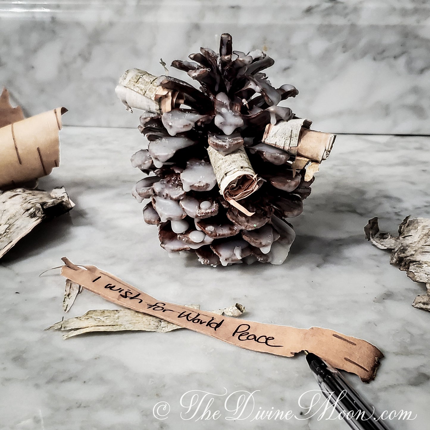 Wishing Cone - Wish Manifests - Warding Cone - Pinecone Ritual for Solstice - Solstice Wish - Burning Ritual